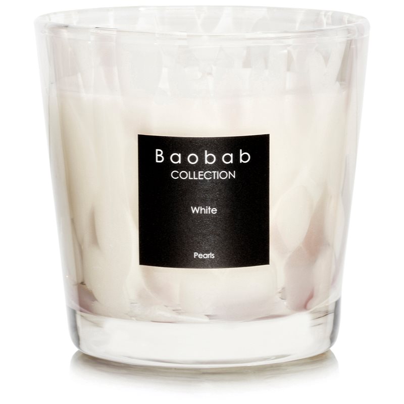 Baobab Pearls White kvapioji žvakė 8 cm