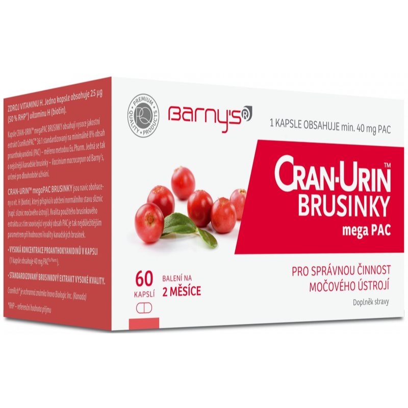 Barny's Cran-Urin kapsuly pre zdravie močových ciest 60 cps kúpite na Notino.sk