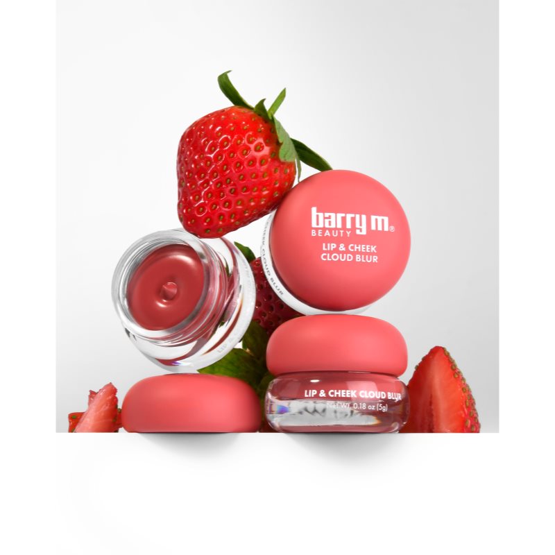 Barry M Cloud Blur multifunkční líčidlo na rty a tváře odstín Strawberry Jam 5 g (obrázek 2)