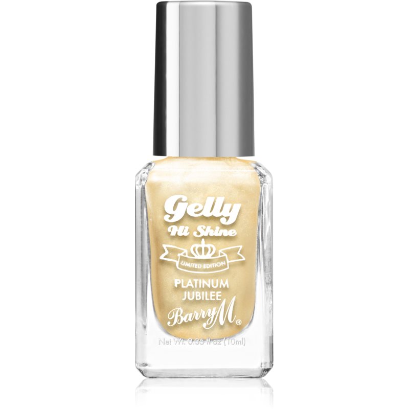 Barry M Gelly Hi Shine Platinum Jubilee Nail Polish Shade Crown 10 Ml