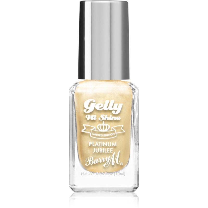 Barry M Gelly Hi Shine Platinum Jubilee лак для нігтів відтінок Crown 10 мл