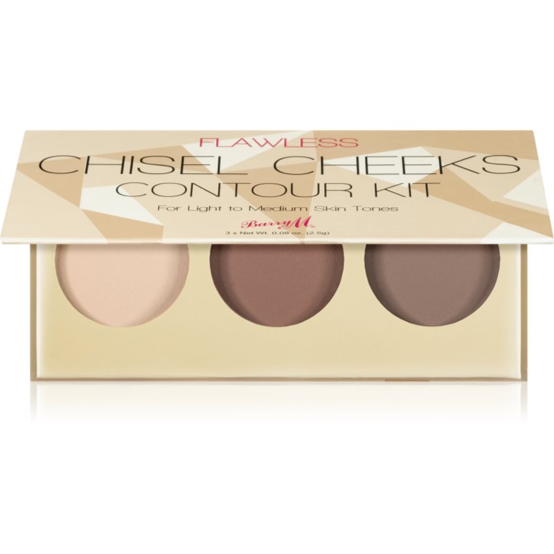 

Barry M Flawless Chisel Cheeks контурна палетка для обличчя відтінок Light/Medium