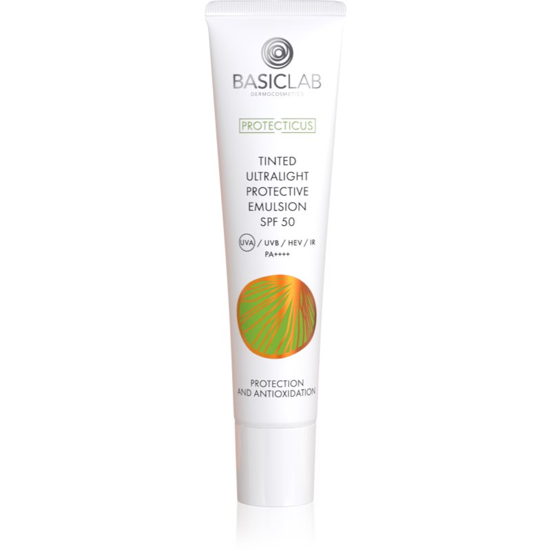 BasicLab Dermocosmetics Protecticus zabarvený ultralehký fluid pro mastnou a smíšenou pleť SPF 50+ 40 ml