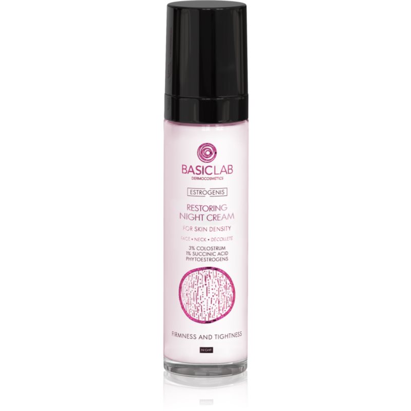 BasicLab Dermocosmetics Estrogenis obnavljajuća noćna krema za zrelu kožu lica 50 ml