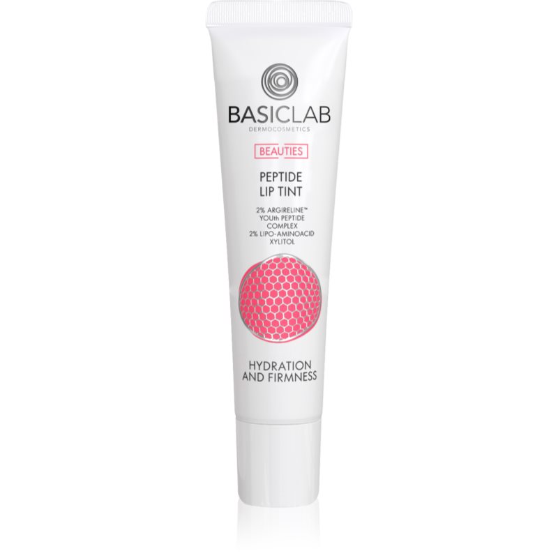 BasicLab Dermocosmetics Beauties sjajni balzam za usne s peptidima nijansa 210 Candy Pink 15 ml