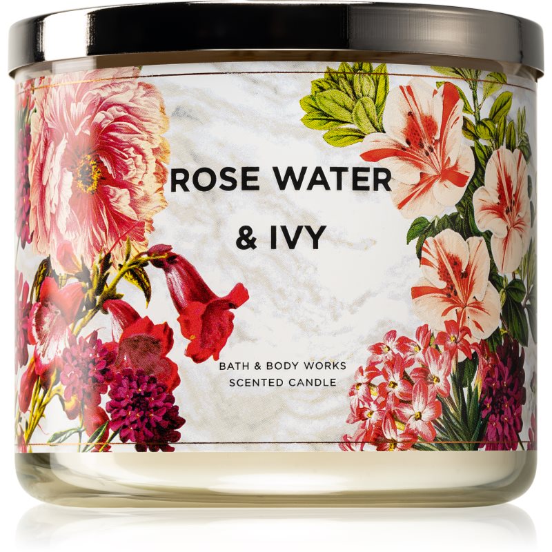 

Bath & Body Works Rose Water & Ivy aроматична свічка IV