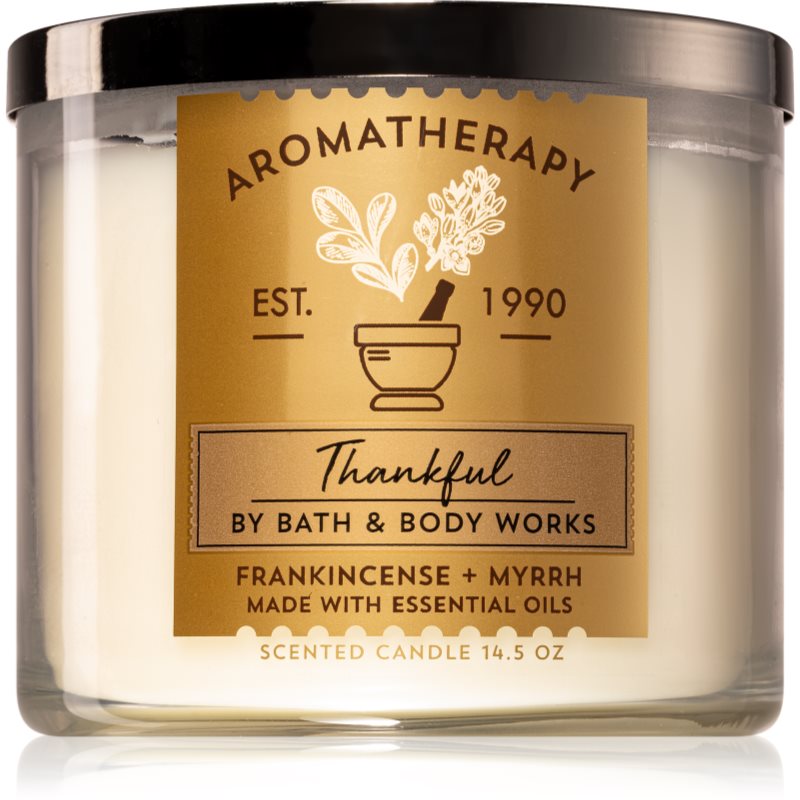 

Bath & Body Works Frankincense + Myrrh aроматична свічка (Thankful