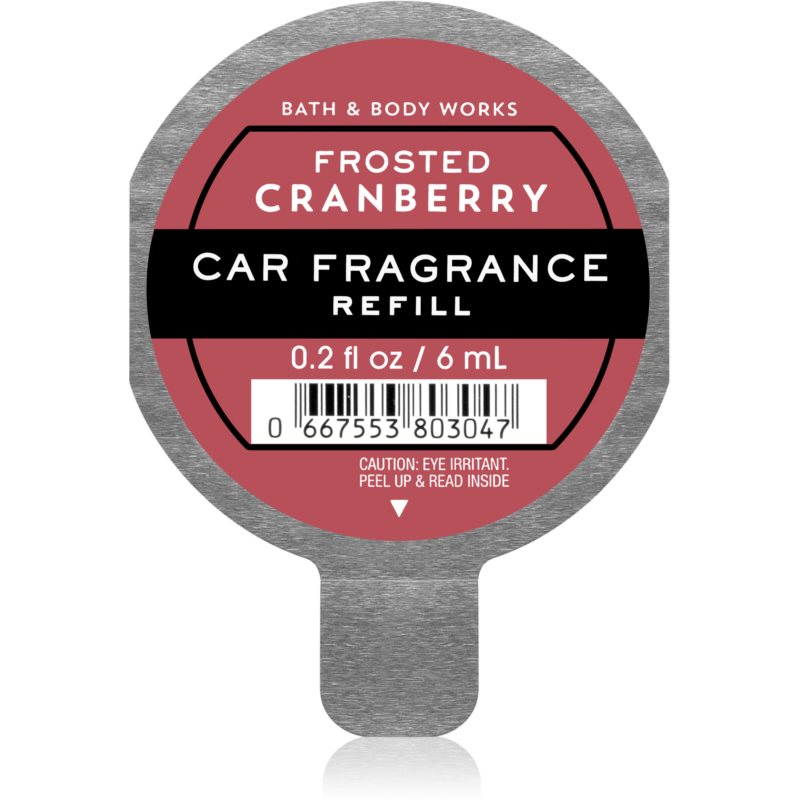Bath & Body Works Frosted Cranberry vůně do auta náhradní náplň 6 ml