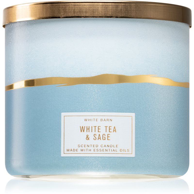 Bath & Body Works White Tea & Sage candela profumata II. 411 g