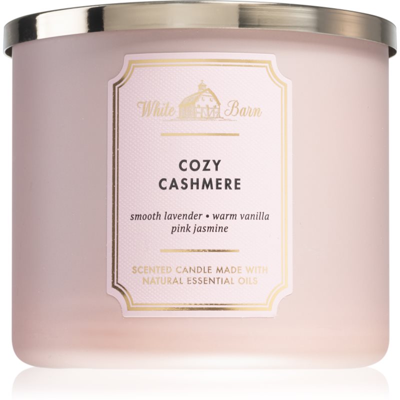 Bath & Body Works Cozy Cashmere kvapioji žvakė su eteriniais aliejais 411 g