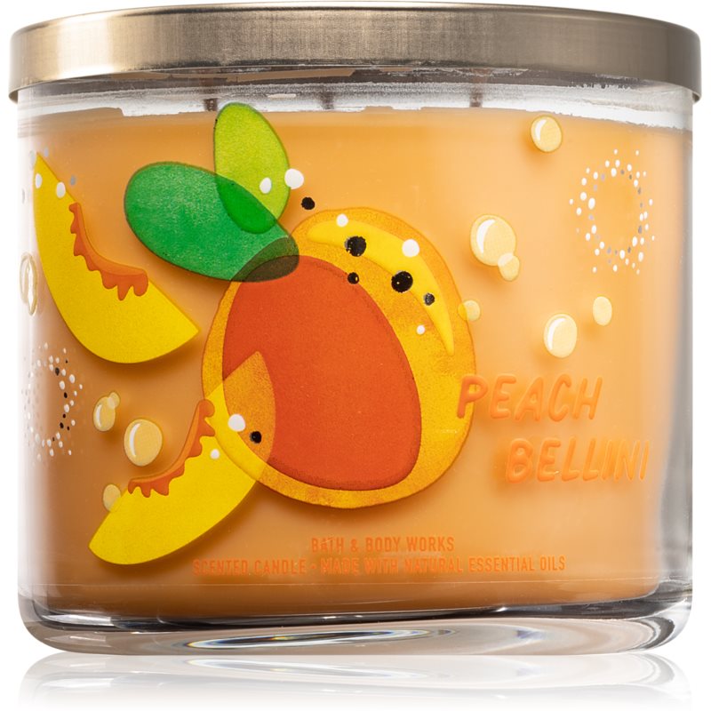 Bath & Body Works Peach Bellini illatgyertya 411 g