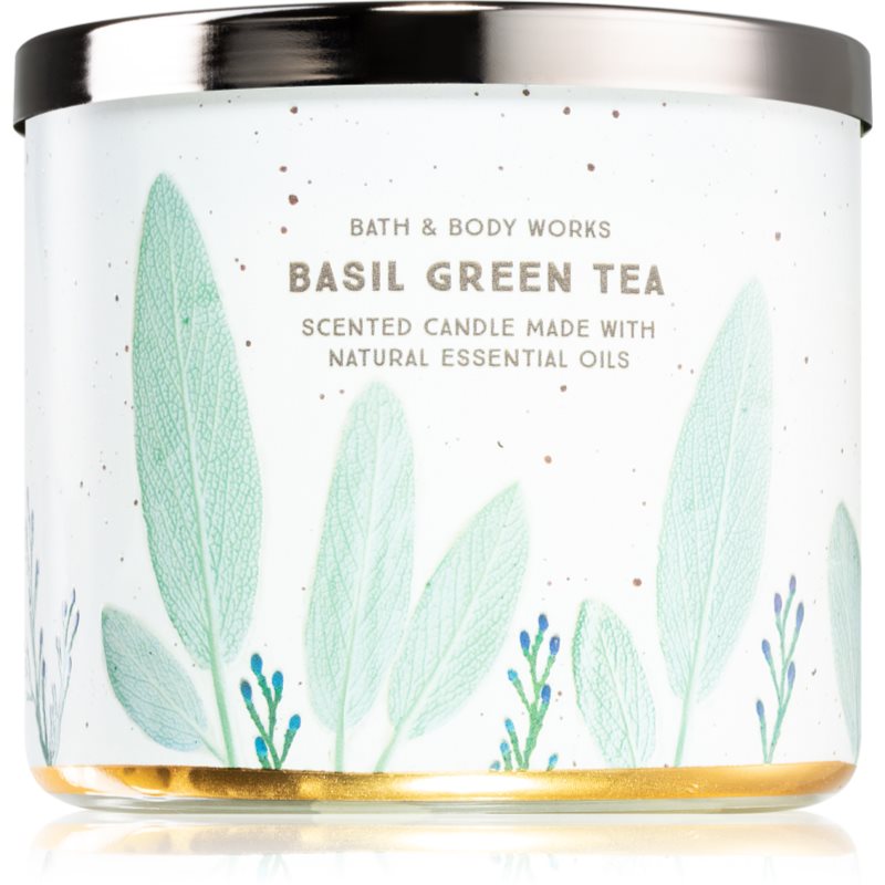 Bath & Body Works Basil Green Tea kvapioji žvakė 411 g