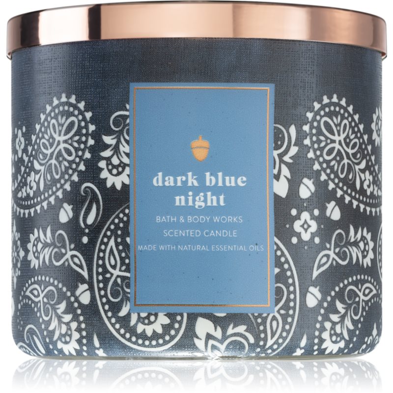 Bath & Body Works Dark Blue Night kvapioji žvakė su eteriniais aliejais I. 411 g