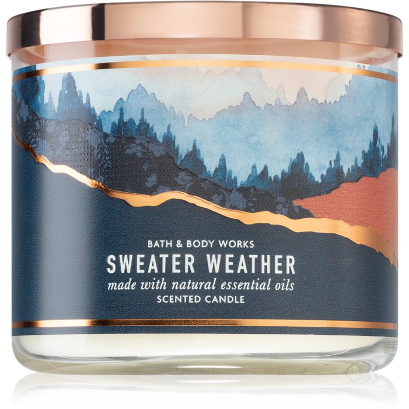 Bath & Body Works Sweater Weather lumânare parfumată  cu uleiuri esentiale 411 g