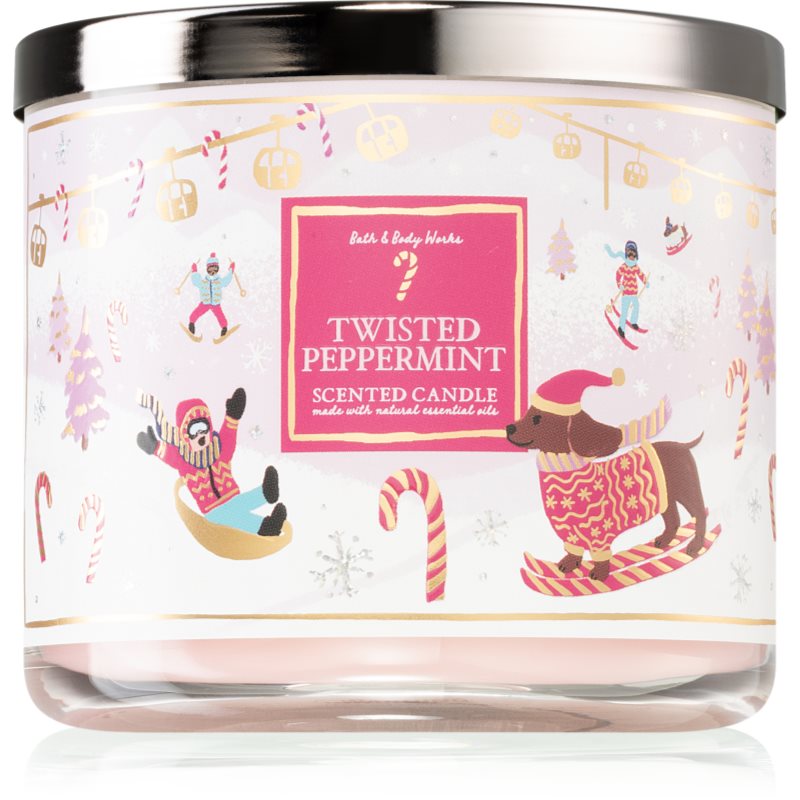

Bath & Body Works Twisted Peppermint aроматична свічка з есенціальними маслами