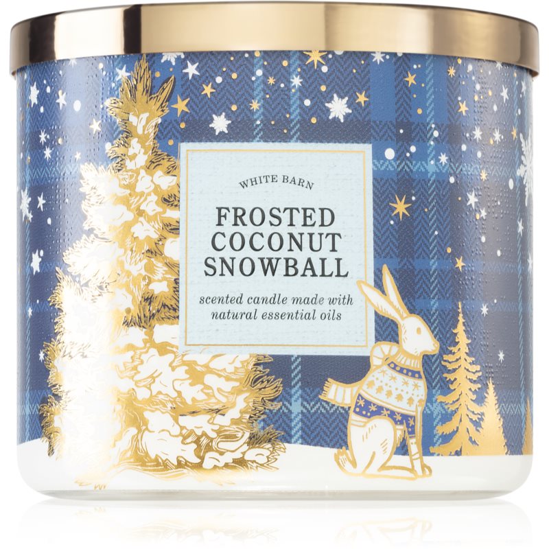 

Bath & Body Works Frosted Coconut Snowball aроматична свічка з есенціальними маслами