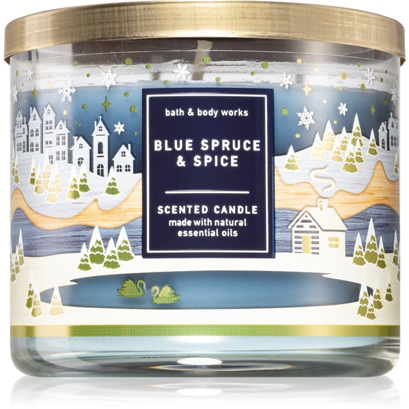Bath & Body Works Blue Spruce & Spice kvapioji žvakė 411 g