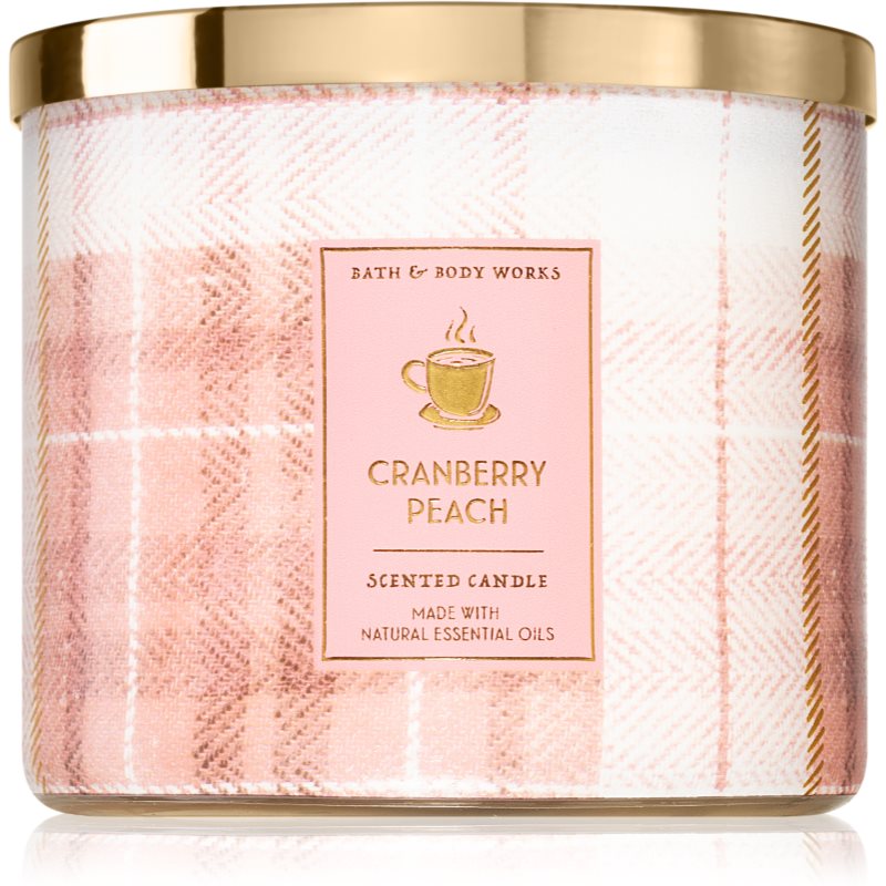 Bath & Body Works Cranberry Peach illatgyertya 411 g
