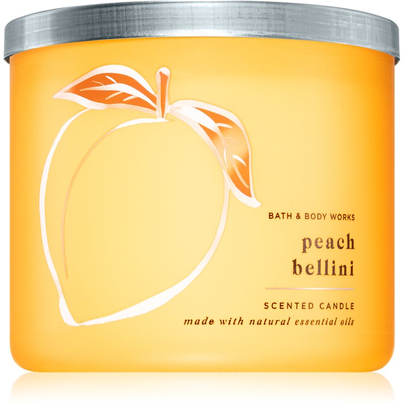 Bath & Body Works Peach Bellini ароматна свещ 411 гр.