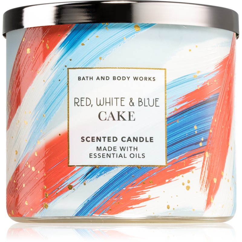 Bath & Body Works Red, White & Blue Cake Aроматична свічка 411 гр