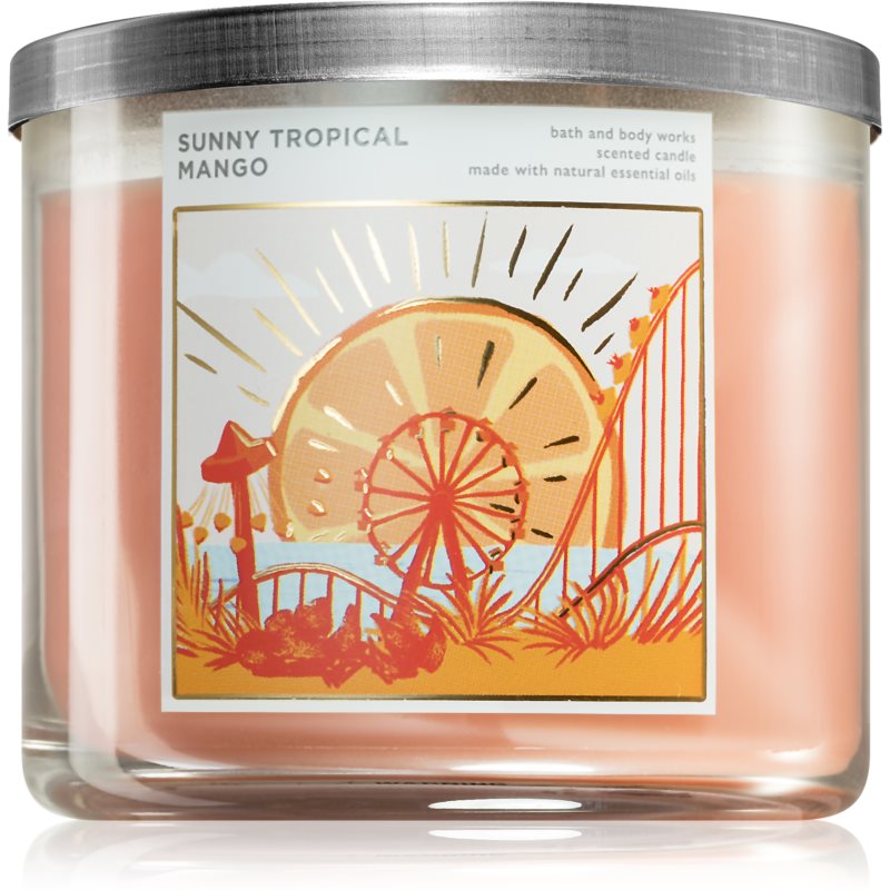 Bath & Body Works Sunny Tropical Mango Scented Candle 411 G