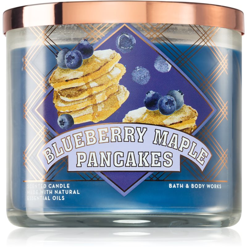 Bath & Body Works Blueberry Maple Pancakes vonná sviečka II. 411 g