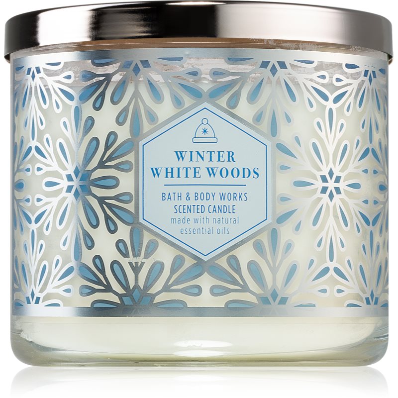 Bath & Body Works Winter White Woods vonná sviečka 411 g