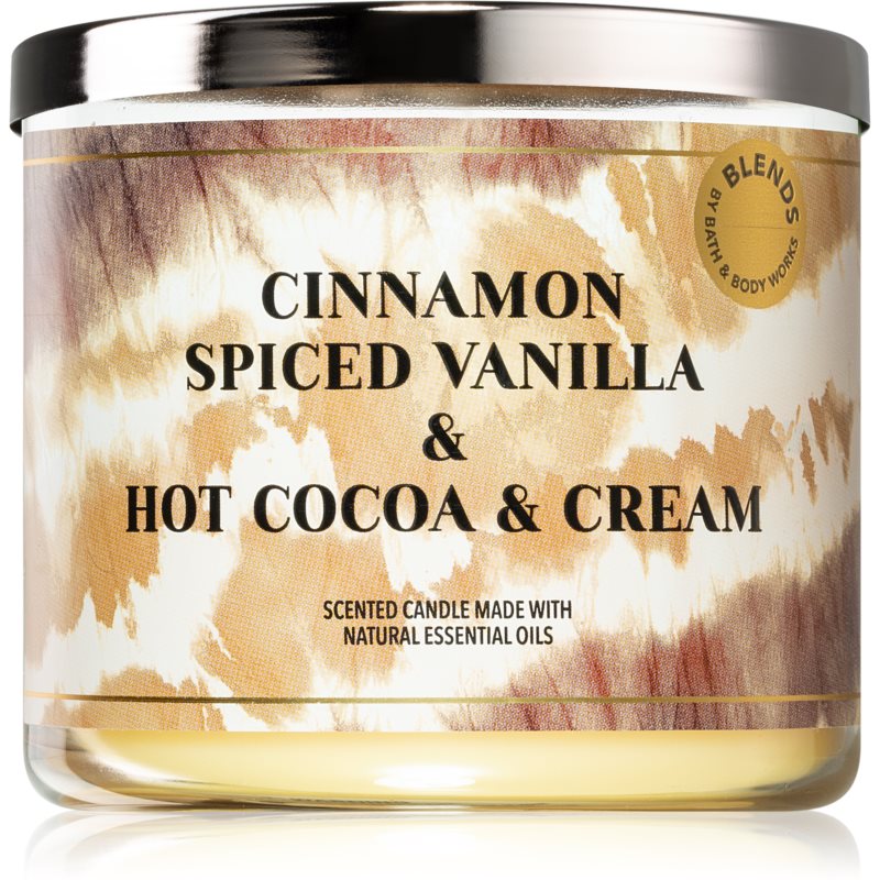 Bath & Body Works Cinnamon Spiced Vanilla & Hot Cocoa And Cream Aроматична свічка 411 гр