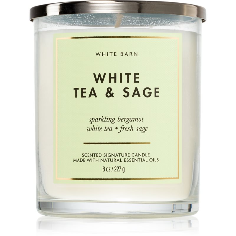 Bath & Body Works White Tea Sage doftljus 227 g unisex