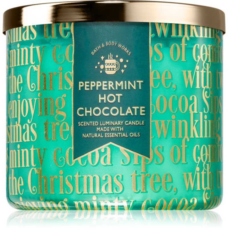 Bath & Body Works Peppermint Hot Chocolate mirisna svijeća 411 g