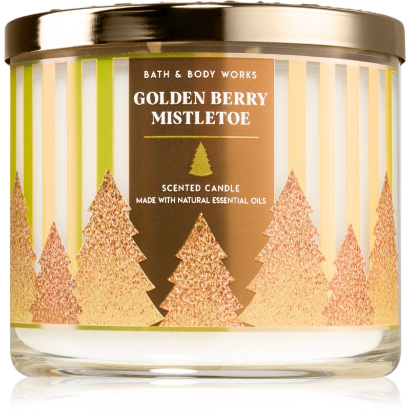Bath & Body Works Golden Berry Mistletoe scented candle 411 g
