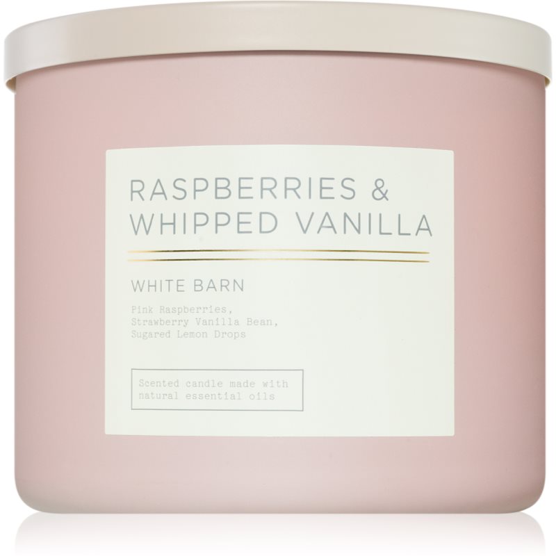 Bath & Body Works Raspberry & Whipped Vanilla aроматична свічка 411 гр