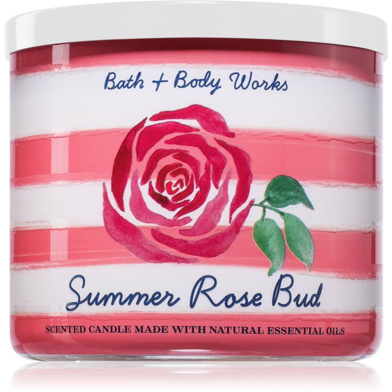 Bath & Body Works Summer Rose Bud vonná svíčka 411 g