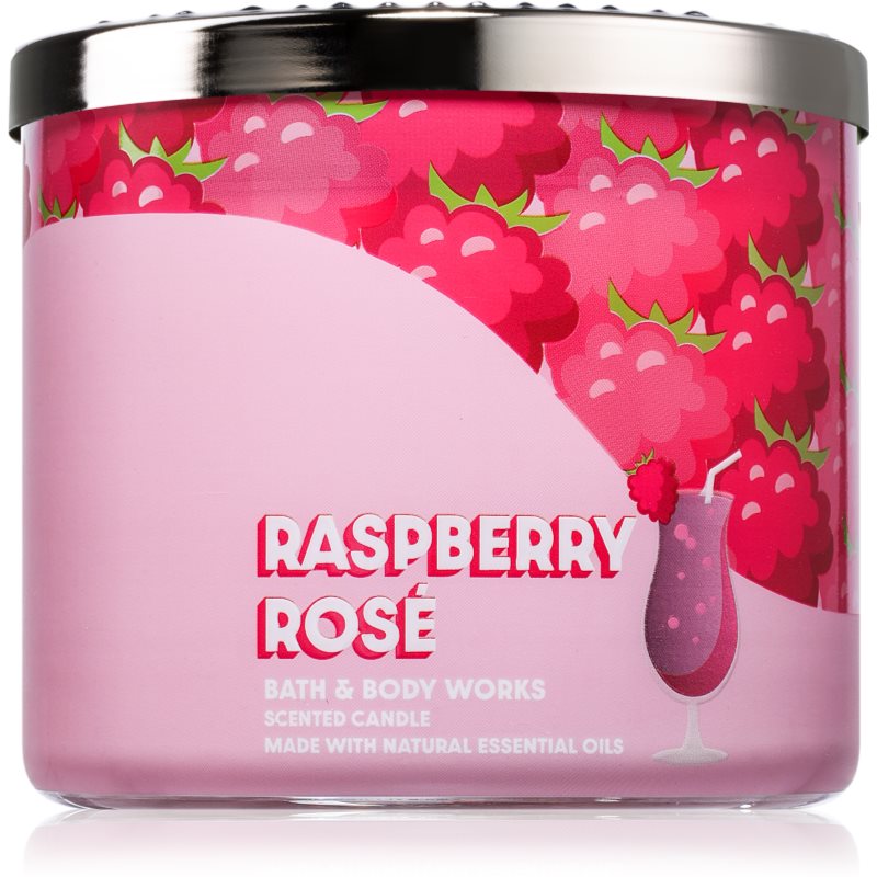 Bath & Body Works Raspberry Rose vonná svíčka 411 g