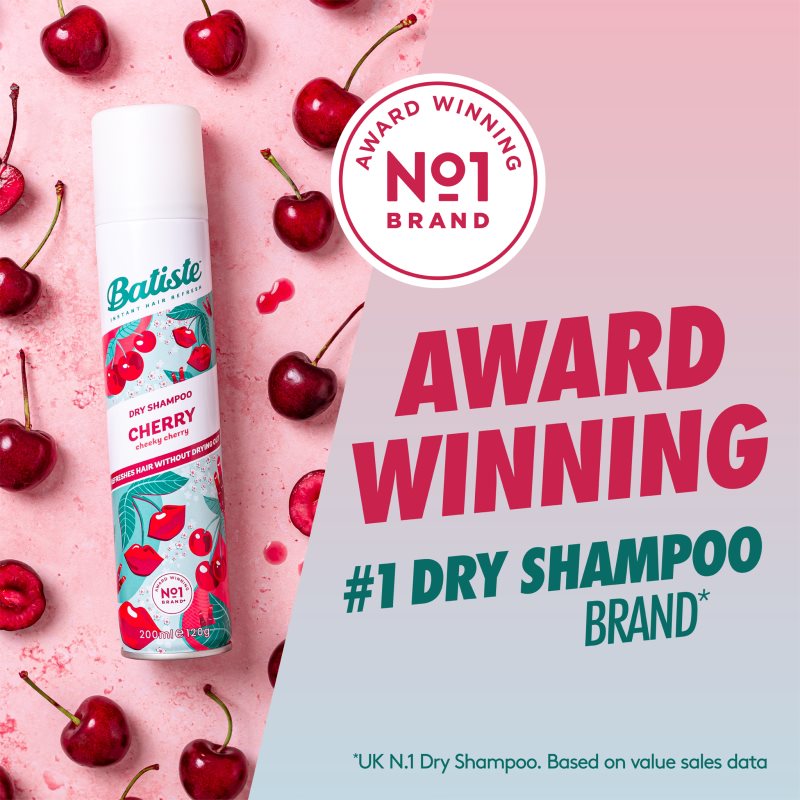 Batiste Fruity & Cheeky Cherry Trockenshampoo für Volumen und Glanz 200 ml