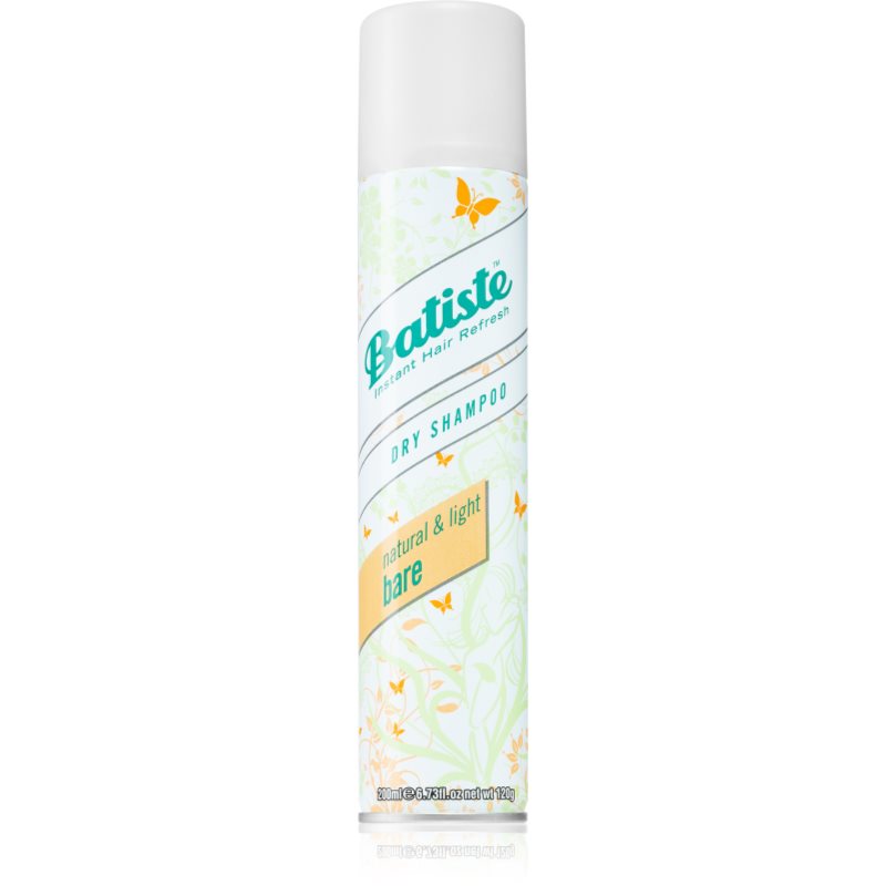 

Batiste Natural & Light Bare сухий шампунь для абсорбції секрету сальних залоз та надання свіжості волоссю