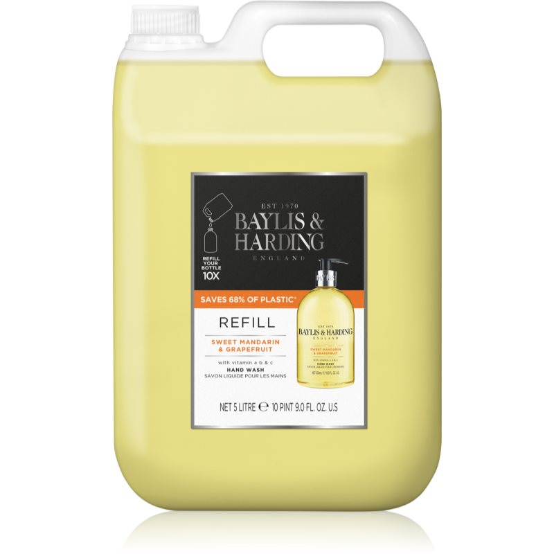 Baylis & Harding Sweet Mandarin & Grapefruit tekuté mýdlo na ruce náhradní náplň 5000 ml