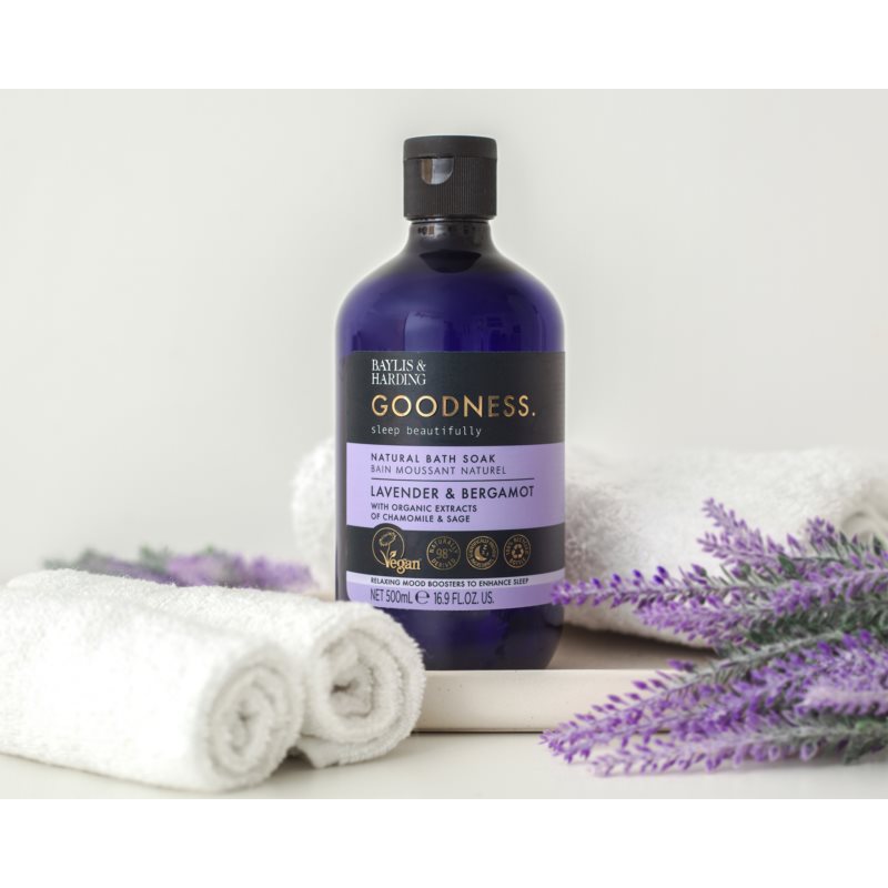 Baylis & Harding Goodness Sleep Beautifully Bath Foam For Better Sleep Lavender & Bergamot 500 Ml