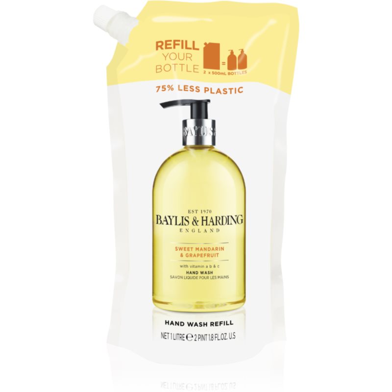 Baylis & Harding Sweet Mandarin & Grapefruit tekoče milo za roke nadomestno polnilo 1000 ml