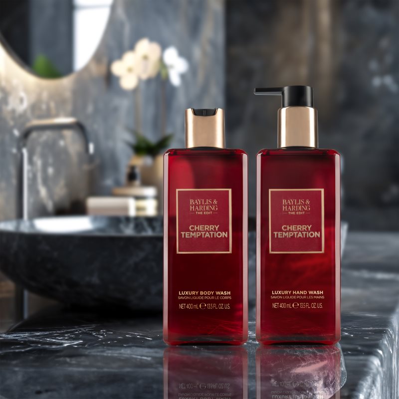 Baylis & Harding The Edit Cherry Temptation високоякісне рідке мило Cherry, Jasmin & Sandalwood 400 мл