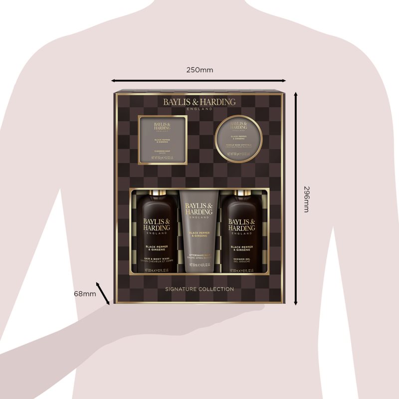 Baylis & Harding Black Pepper & Ginseng подарунковий набір для вани для чоловіків