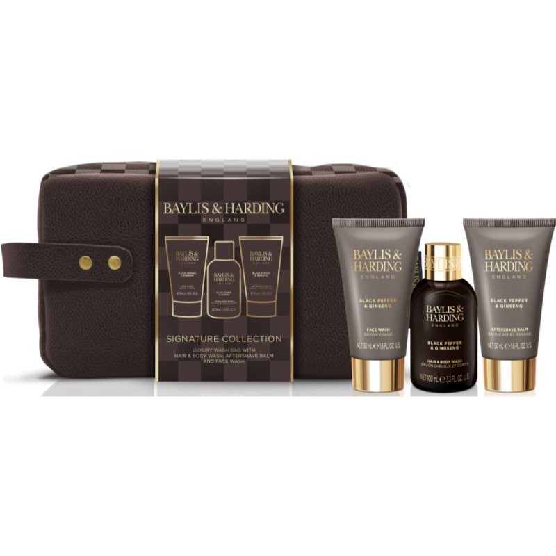 Baylis & Harding Black Pepper & Ginseng dárková sada kosmetická taštička pro muže