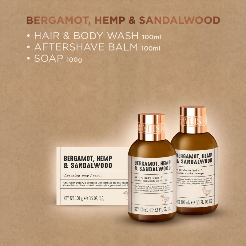 Baylis & Harding The Fuzzy Duck Bergamot, Hemp & Sandalwood подарунковий набір для тіла для чоловіків