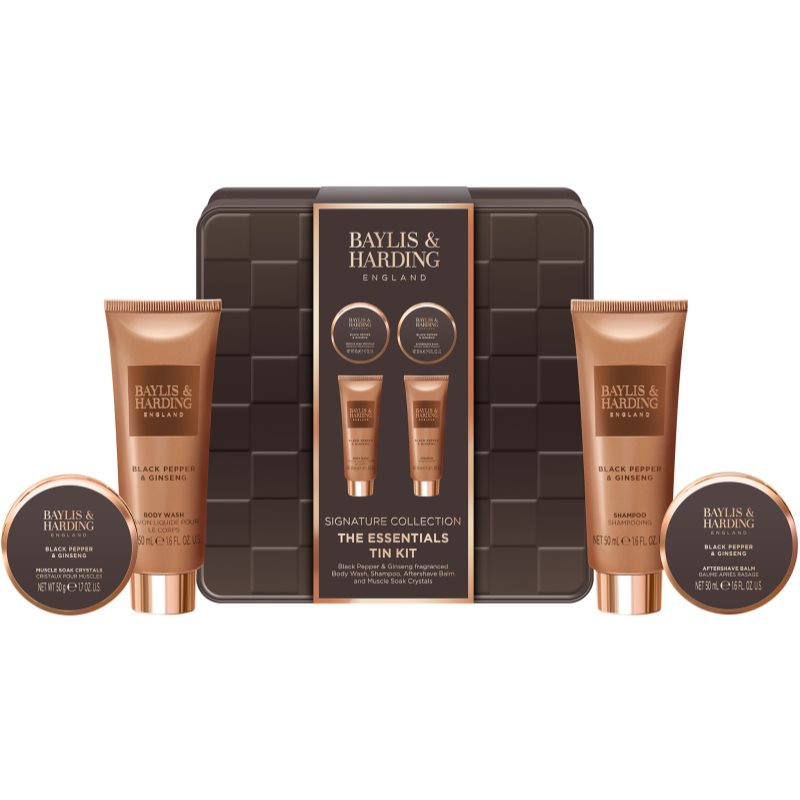 Baylis & Harding Black Pepper & Ginseng lahjasetti peltirasia miehille