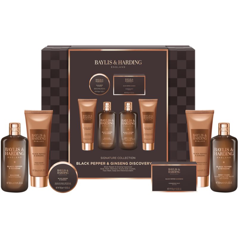 Baylis & Harding Black Pepper & Ginseng dárková sada do koupele pro muže