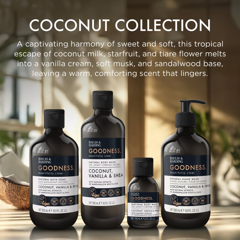Baylis & Harding Goodness Coconut, Vanilla & Shea přírodní sprchový gel 100 ml (obrázek 6)