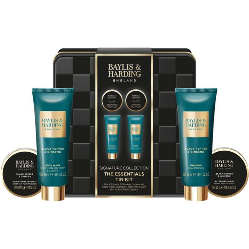 Baylis & Harding Black Pepper & Ginseng darčeková sada plechový box pre mužov