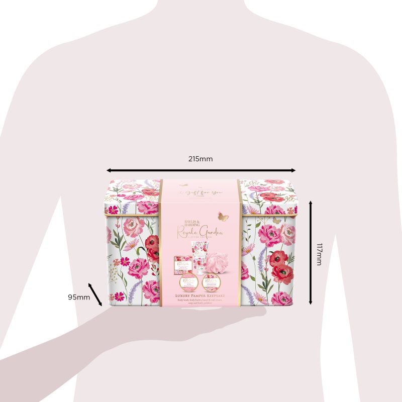 Baylis & Harding Royale Garden Rose, Poppy & Vanilla darčeková sada plechový box (obrázok 4)