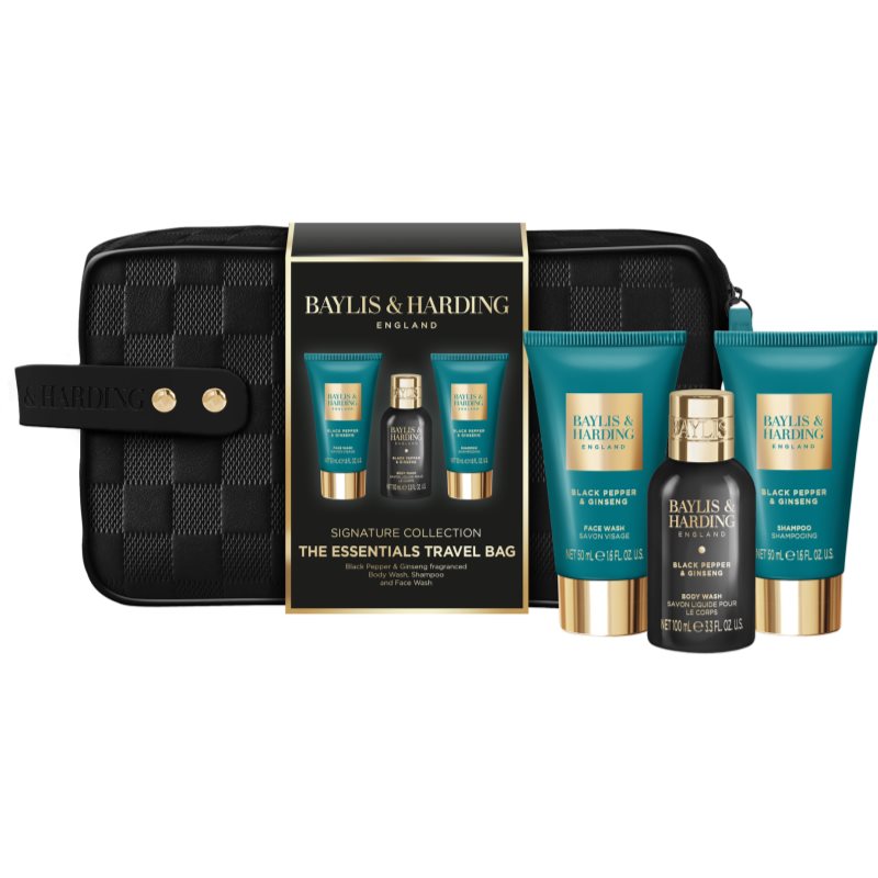 Baylis & Harding Black Pepper & Ginseng gift set for travelling