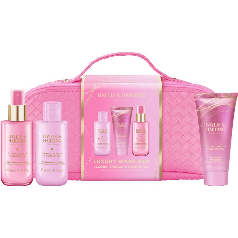 Baylis & Harding Jojoba, Vanilla & Almond Oil darilni set kozmetična torbica